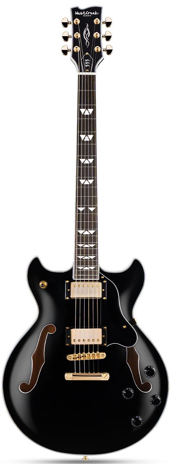 Amazon.com: WestCreek 333 Semi Hollow Body Jazz Electric Guitar